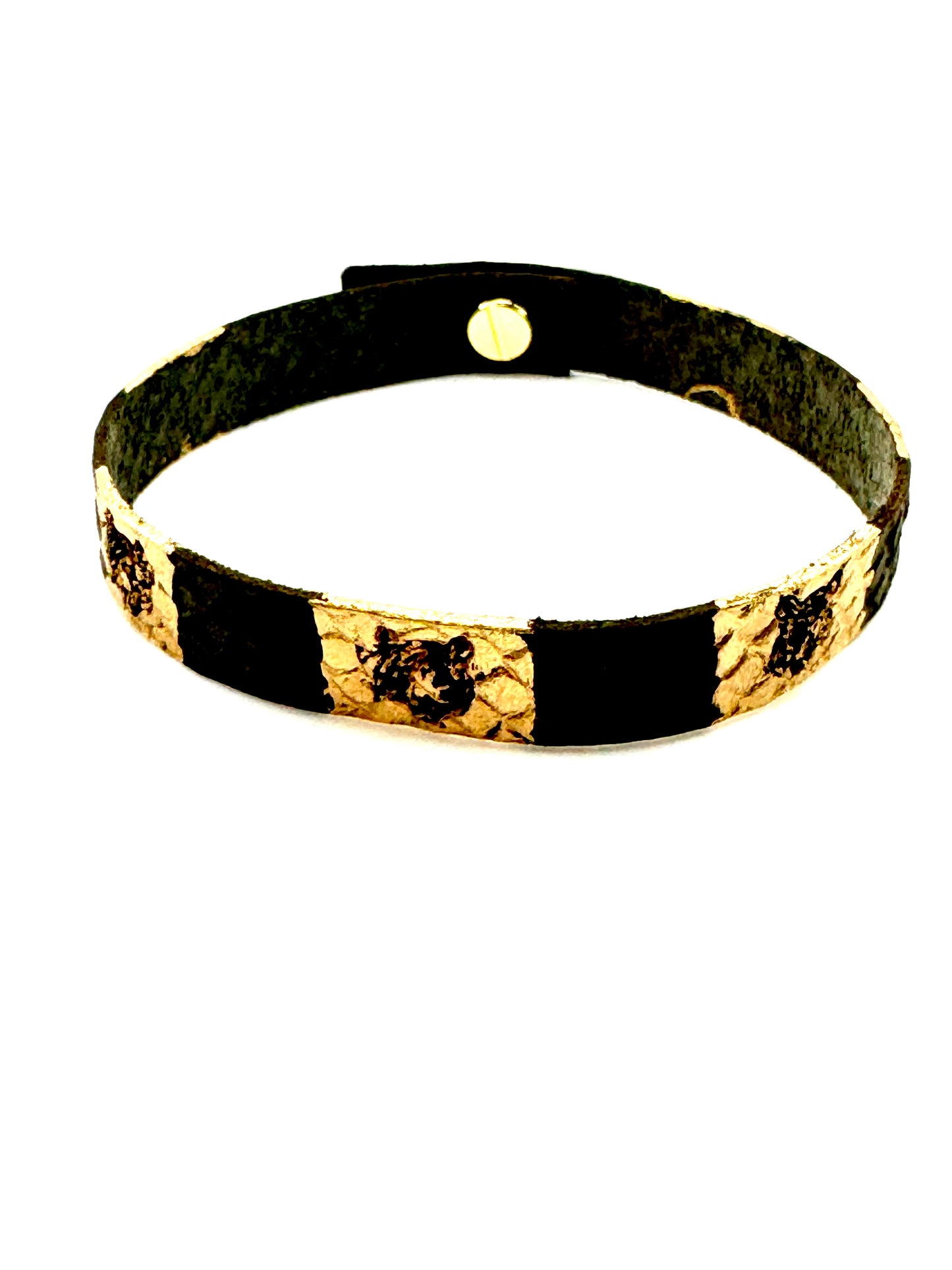 Tiger Adjustable Leather Cuff