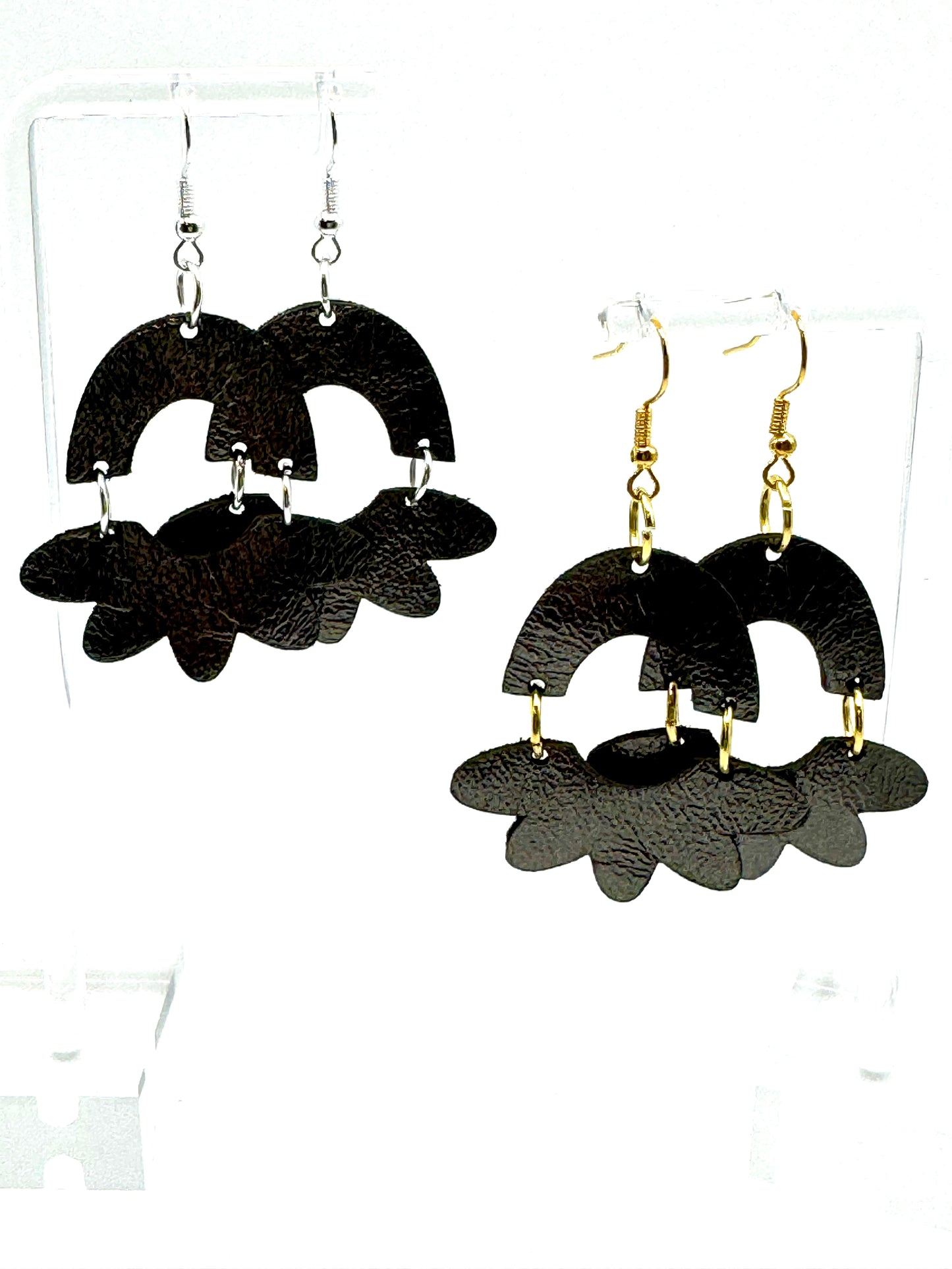 The Rachael Metallic Gunmetal Earrings