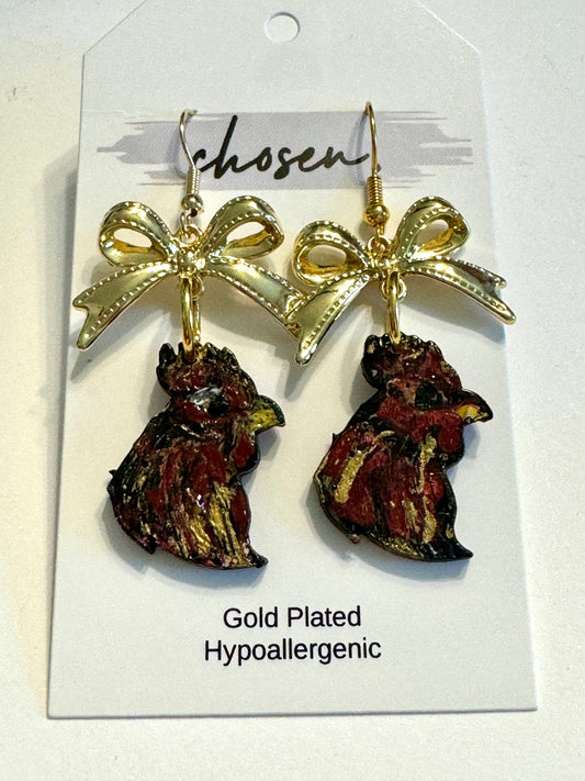 Gamecock Love Earrings