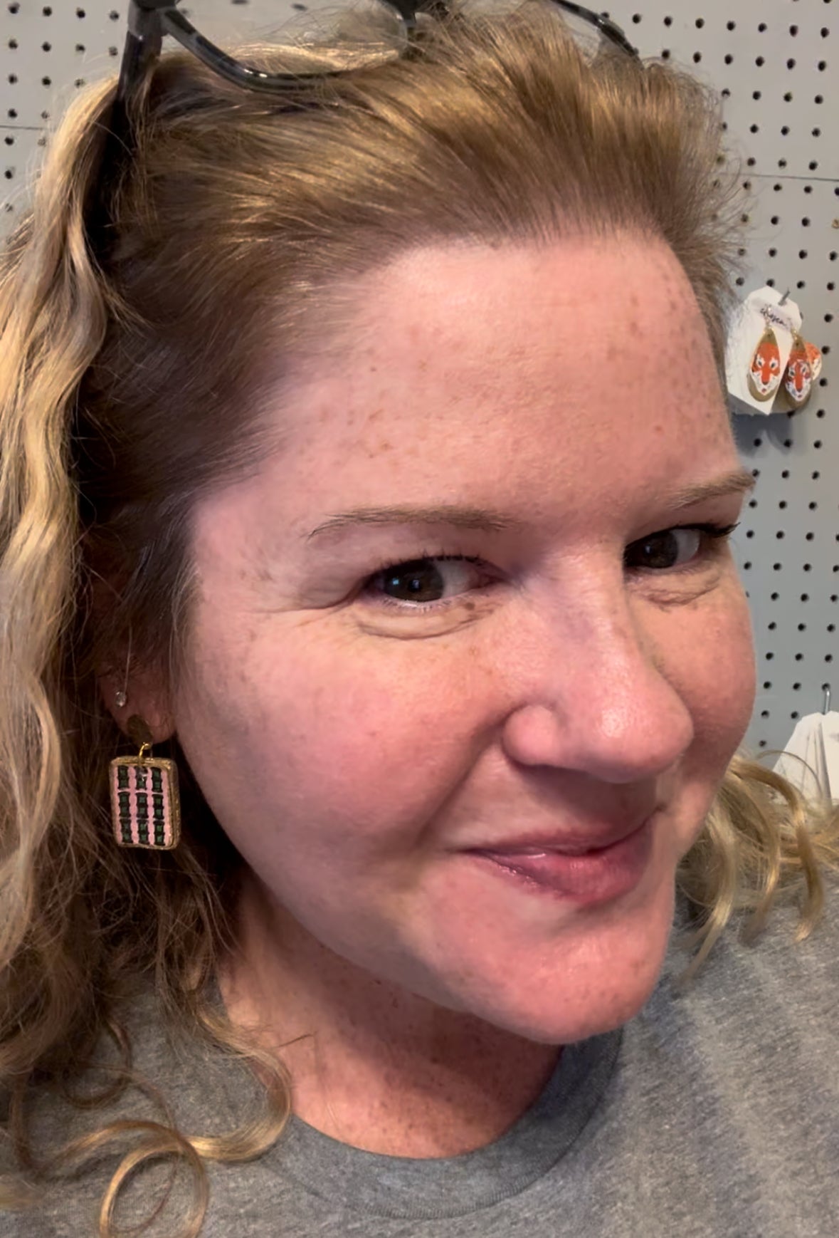 The Candace Mahjong Leather Tile Earrings