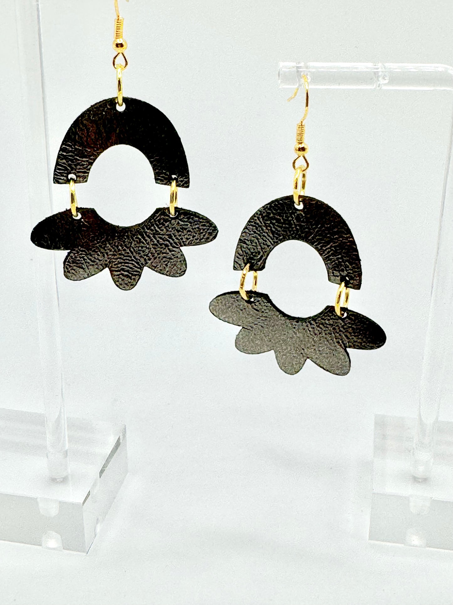 The Rachael Metallic Gunmetal Earrings