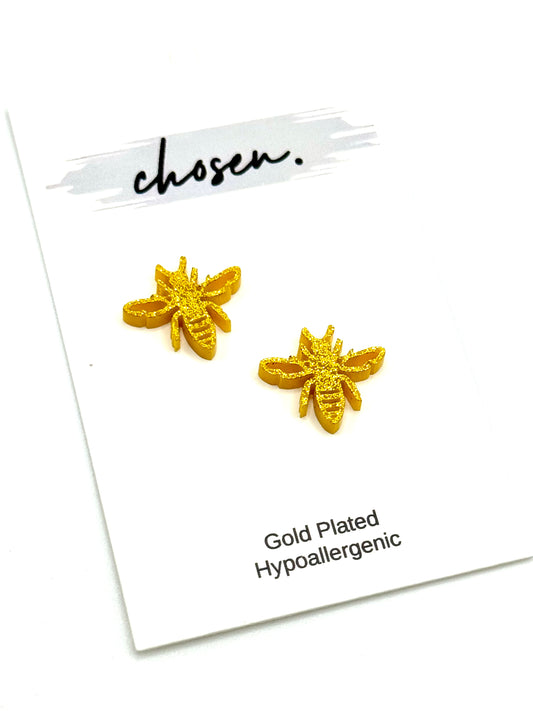 The Busy Bee Gold Plated Studs