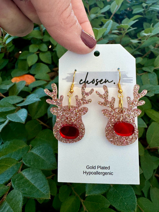 Rudolf Acrylic Earrings