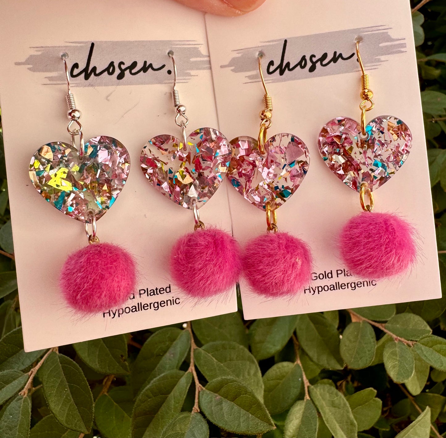 The Greta Hot Pink PomPom Earrings