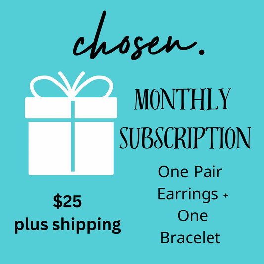 Monthly One Pair Earrings and One Bracelet Subscription
